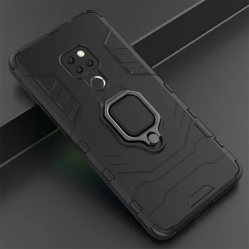

Mate 20 Phone Case Cover Shockproof protector Luxury Armor Shell Hard for Huawei Mate 20 Magnet Car Holder Ring Case .