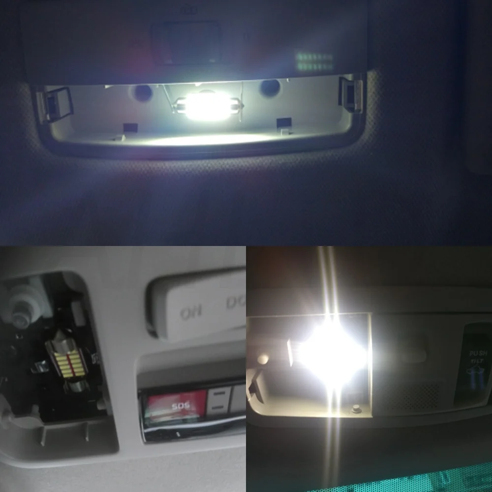 4014 SMD 31 мм 36 мм 39 мм 42 мм C5W C10W Автомобильный светодиодный фестон светильник Canbus без ошибок внутренняя Doom лампа