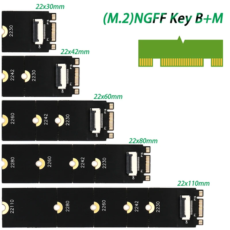 MSATA SSD к M.2 (NGFF) ключ B + M адаптер с FFC кабелем Поддержка любой ОС msata адаптер|Платы