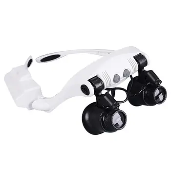 

Watch Repair Magnifying Glass Eyewear Glasses Type Identification Magnifying Glass With Led 8 Lens