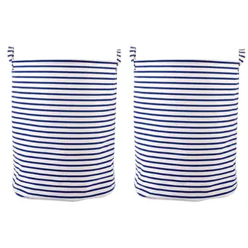

2 Pcs Sundries Storage Basket Folding Laundry Hamper for Home Bathroom