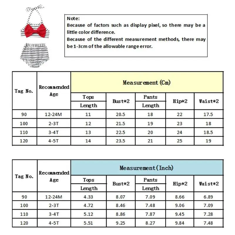 2 шт./компл. с завязками на шее для девочек Купальник с бантом в полоску купальные костюмы для детей купальник из двух частей пляжные набор бикини для