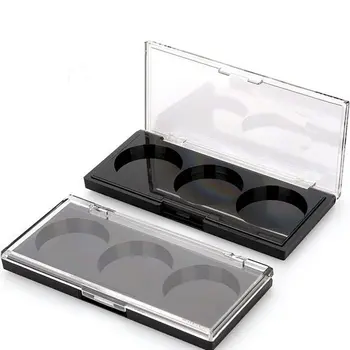 

Cosmetic Packing Case +3/6Pcs Palette Empty 3 Round Grids Eyeshadow Lipstick Powder Box new