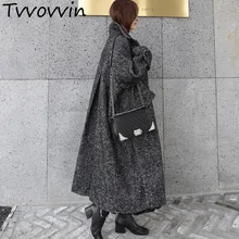 Новинка, зимнее шерстяное плотное Свободное пальто, длинное шикарное шерстяное пальто Zi Ge, Женское зимнее пальто, L637