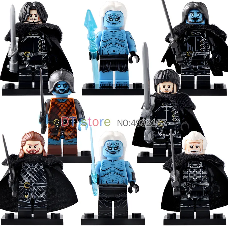 

50Pcs/Lot Game Of Thrones Legoed Figure Jon Snow Benjen Stark Wights Jeor Samwell Tarly Building Blocks Toys For Children KT1024