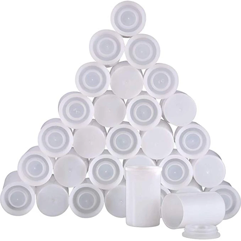 

30pcs 35ml White Container Plastic Film Canister Holder Storage Containers Case Lids Storing Small Accessories Keys Coins Beads