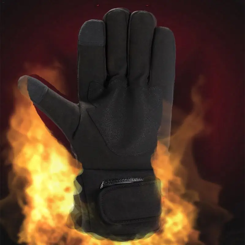 

2200MAH Smart Electric Heated Gloves,Lithium Battery 5 Finger&Hand Back Self Heating,Touch Screen Outdoor Sport Ride Ski Gloves