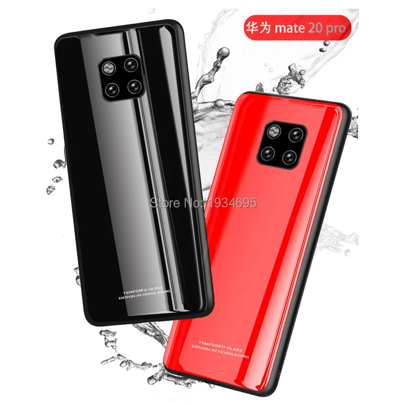 Huawei P20 Pro закаленное стекло чехол тонкая задняя крышка из закаленного стекла для