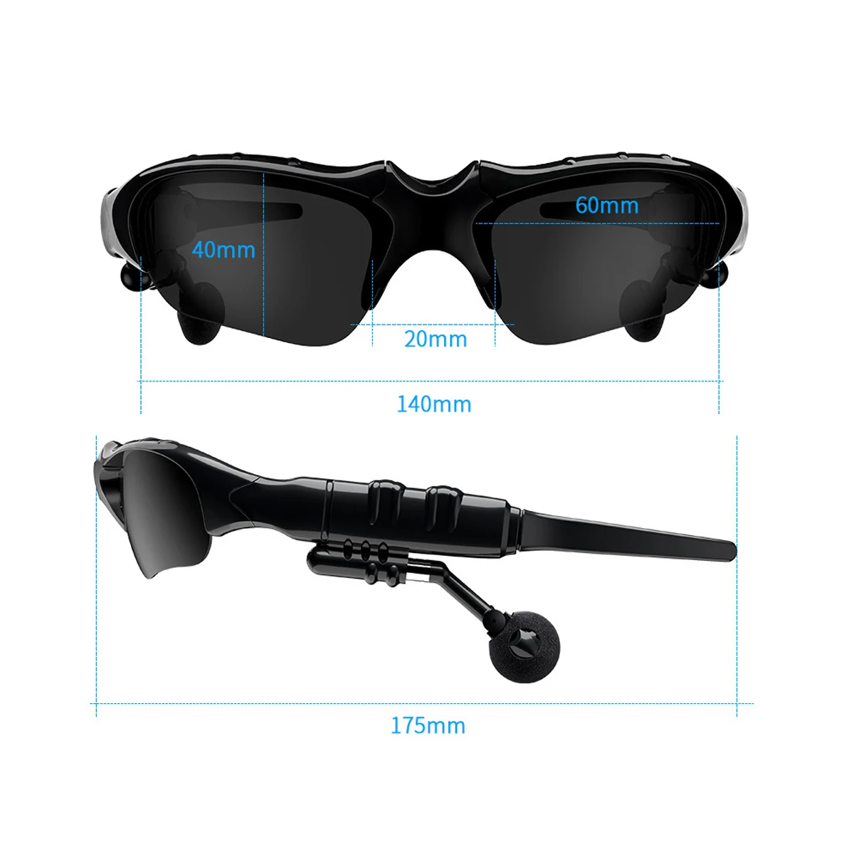 SOONHUA Bluetooth 5 0 Polarized Sunglasses Headset Smart Noise Reduction Earbuds Wireless Headphone w Mic For Driving Travel
