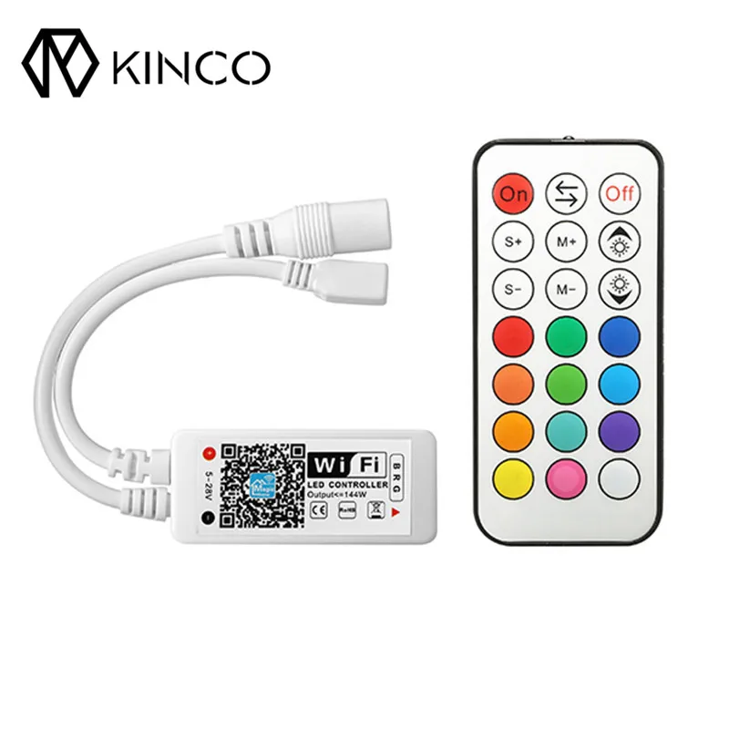

Newest !! Hot AL-LC09 Super Mini LED WIFI APP Controller with RF Remote Control For RGB LED Strip DC9-28V for IOS/Android