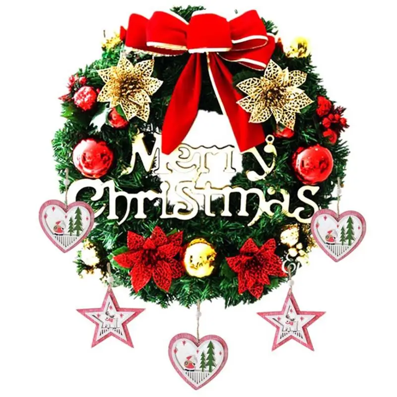 

Xmas Garland PVC Cratoon Lovely Christmas Door Decor Xmas Showcase Garland Door Garland Christmas Wreath For Wall Front Door