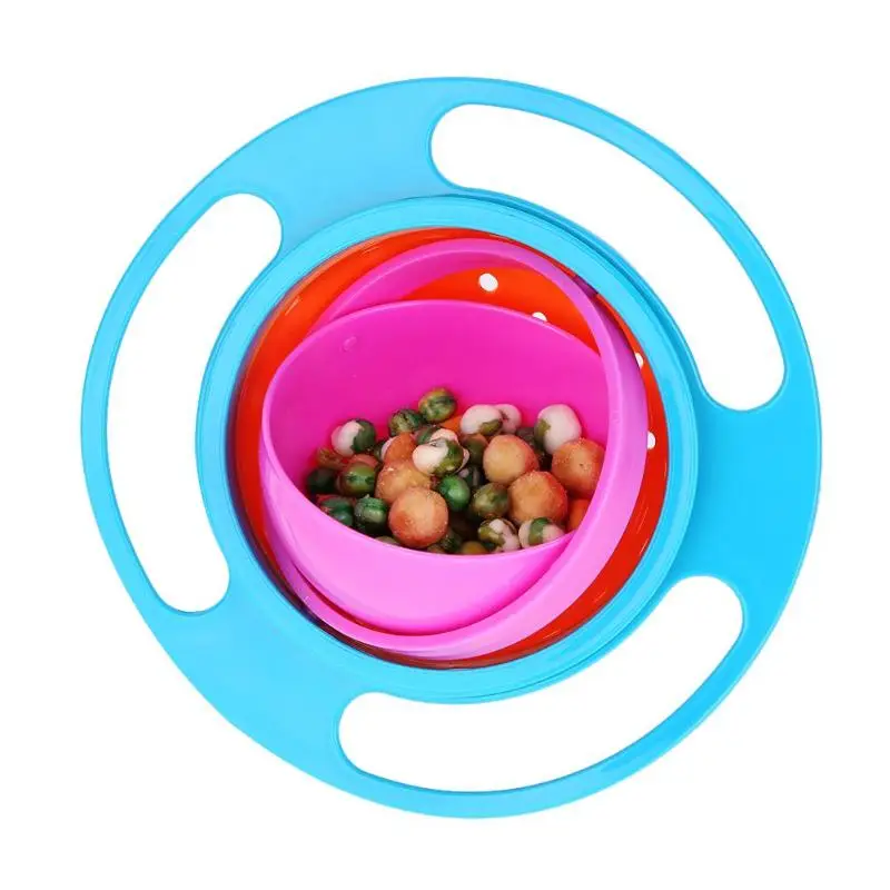 Universal Gyro Bowl toy Practical Design Children Rotary Balance Bowl Novelty Gyro Umbrella Bowl 360 Rotate Spill-Proof Bowl toy
