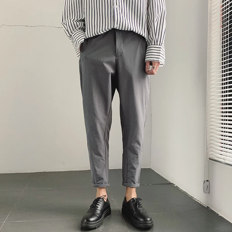Весна и лето новая Корейская версия китайского стиля мужские повседневные спортивные однотонные брюки для свиданий высокого качества