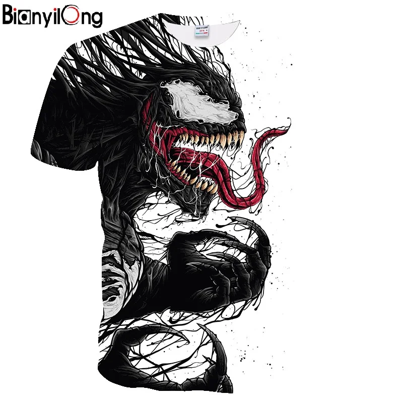 BIANYILONG 2019 t قميص الرجال أحدث السم أعجوبة تي شيرت 3D المطبوعة تي شيرت الرجال النساء عارضة قميص اللياقة البدنية T قميص المحملات قمم