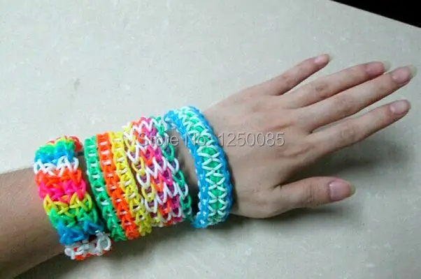 10 пакетов/серия с Зажимы и Крючки Смешанные Красочные Ароматические DIY Loom Bands резиновые силиконовые браслеты Браслеты br40