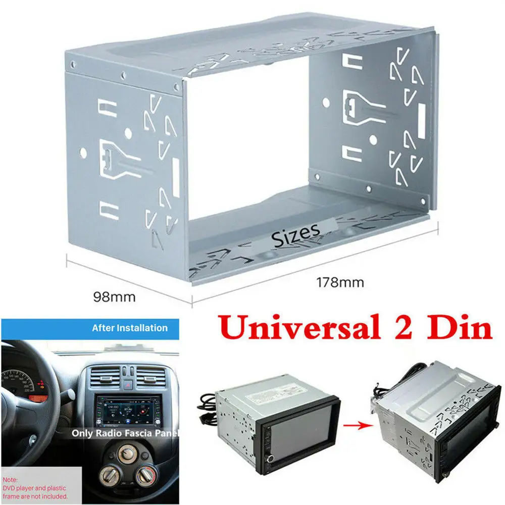 

1PC Car Stereo Install Dash Bezel Panel for Car Radio DVD Player Mounting Frame DVD Mounting Frame + Hardware Accessories