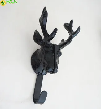 

Unique Black Deer Wall Hook Metal Vintage Look Wall Hooks Animal Decorative Hooks / Coat Hooks Hanger Coat Rack Hanger