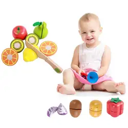 Детская деревянная кукла игра понарошку в дом игрушка для игры в повара моделирование кухонная игрушечная еда миниатюрные фрукты и овощи