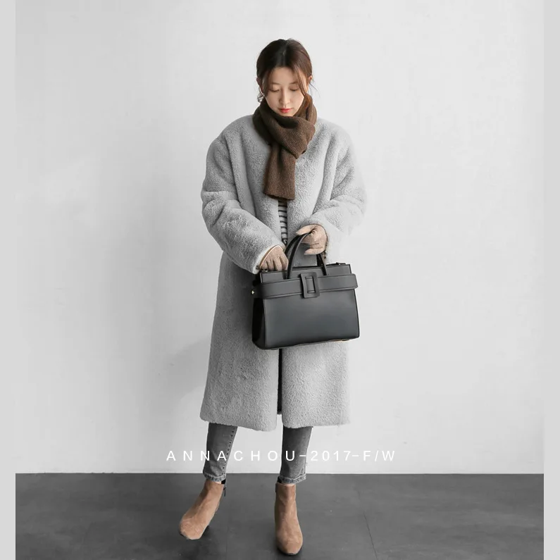 yellow Manteaux Femme D'hiver De Vêtements Pardessus Fourrure gray pink Mode Fausse Beige En Marque Manteau Grande Poches Femmes Long purple Veste Chaud Taille Peluche Décontracté wXPnqSH7