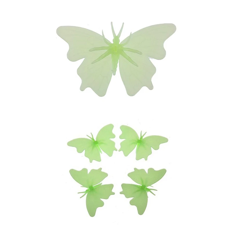 مجموعة من 4 الفلورسنت الفسفورية زينة على شكل فراشة الطفل غرفة ملصقات شمعة مجموعة من 4 الفلورسنت الفسفورية زينة على شكل فراشة الطفل غرفة ملصقات شمعة