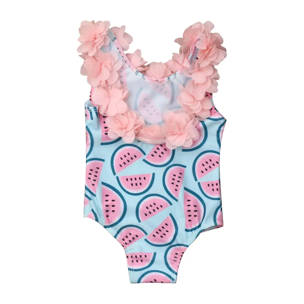 Kids Baby Girl Swimwear Bodysuit Watermelon Print