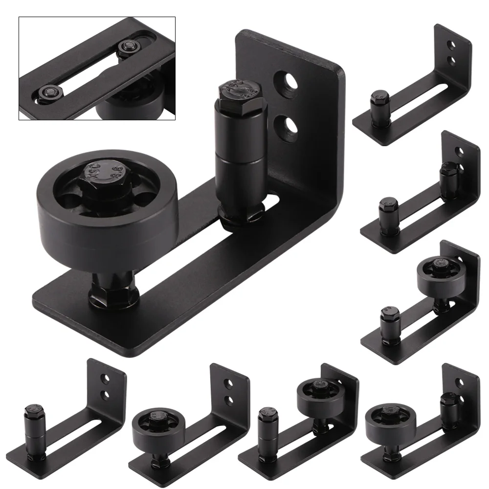 

1pcs Multifunction Adjustable 8 In 1 Wall Barn Door Guide Bottom Floor Guide Door Hardware With Screws