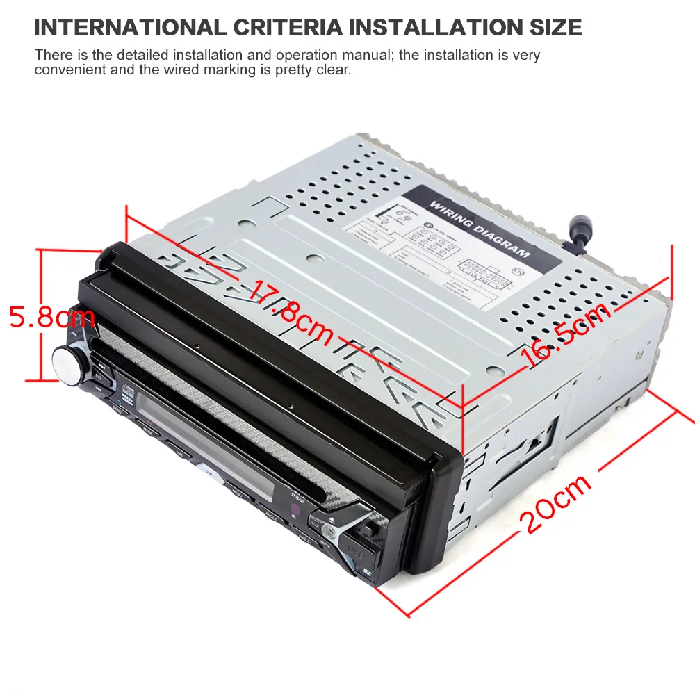 Clearance 7" Single Din Car Video with Automatic Retractable HD Contraction Screen BT Car MP5 Player Audio For Tesla Model 3 Bmw E46 Focus 4