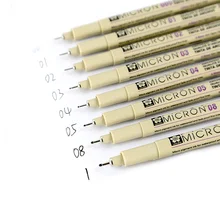 水ベースのマーカー描画ライナーペン複数サイズファインライナーペンペンアニメコミックスケッチ画材文房具(China)