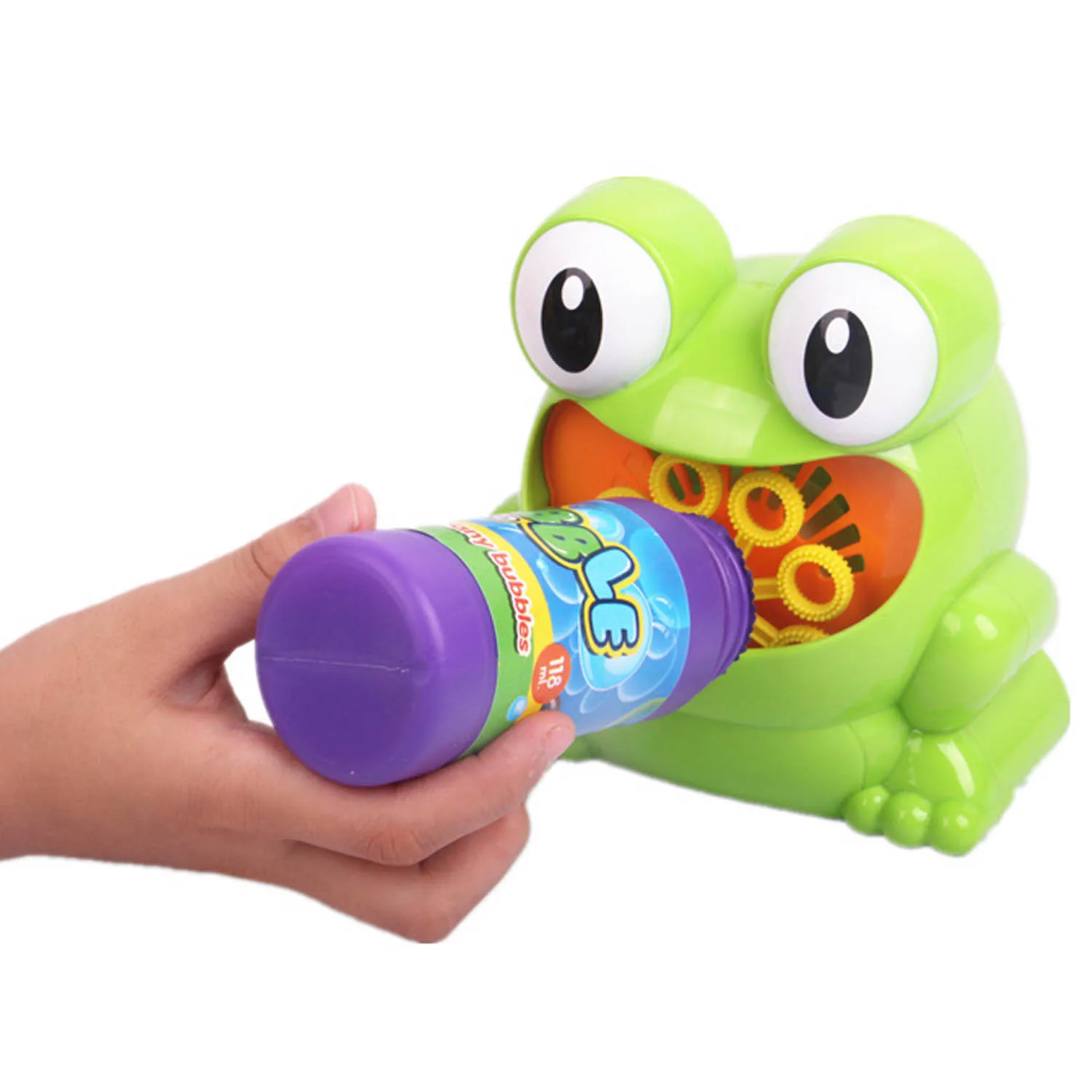 Kids Cute Funny Automatic Frog Bubble Machine Electric Bubble Maker Soap Blowing Bubble Blower Toy Battery Powered Ourtoor Toy