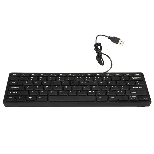 Fil Ultra-mince Silencieux Petite Taille 78 Touches Clavier USB Pour  Ordinateur Portable Pc