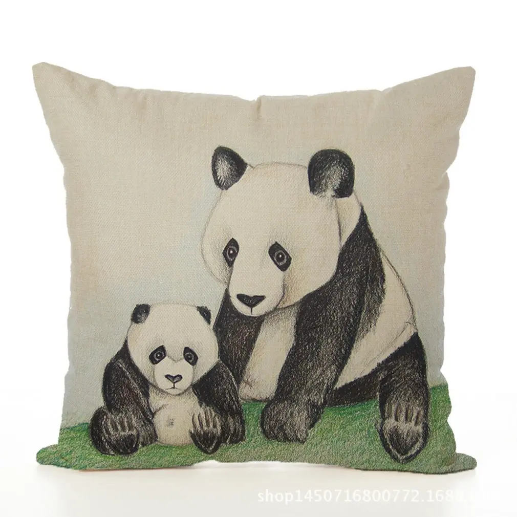 

Waist Defend Giant Panda Pillow Cover Home Decorative Pillowcase Car Sofa Cushion Cover Environmental Friendly Easy to Match