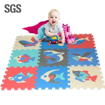 

9 PCS Per Set Splicing Mobilization EVA Marine Foam Mats Puzzle Anti-skid And Anti-fall Crawling Mat Children's Educational Toys