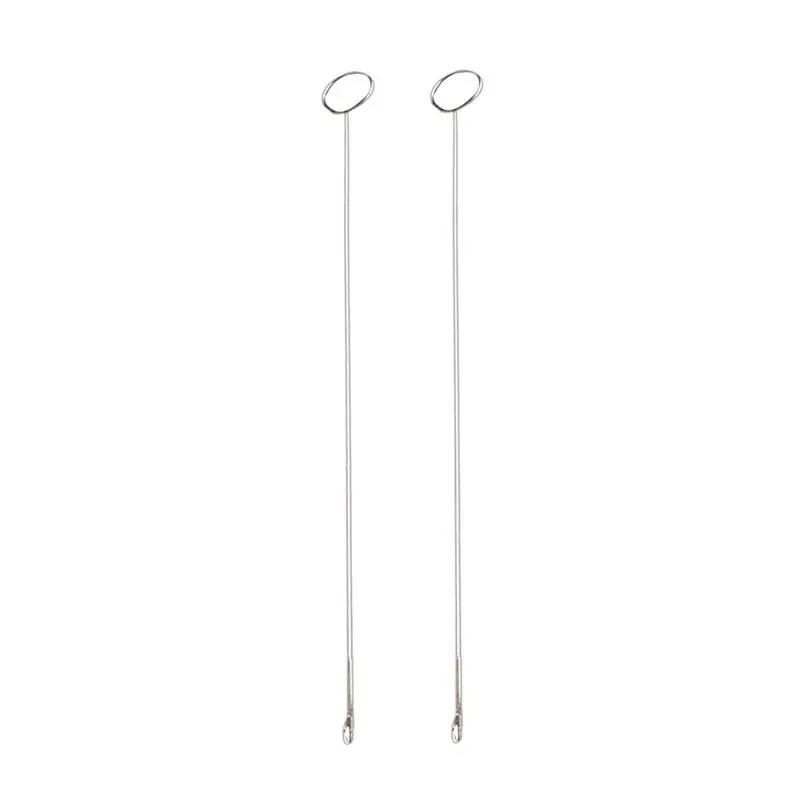 

2pcs Stainless Steel Long Loop Turner Crochet Hooks Sewing Belt Cited Tool DIY Knitting Accessories