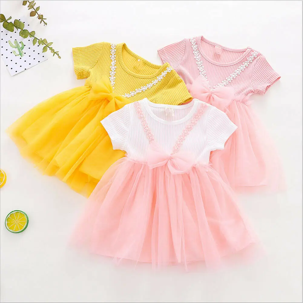 Emmaababy/милое Сетчатое платье для новорожденных девочек трикотажное кружевное