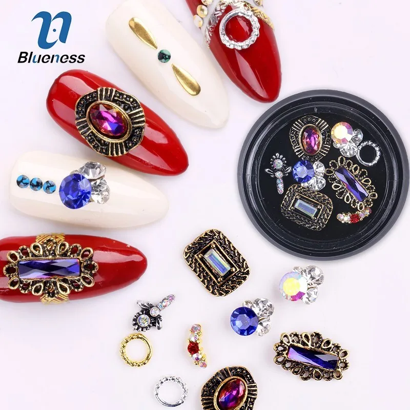 Blueness 9 шт./кор. DIY сплав для маникюра художественные украшения Смешанные