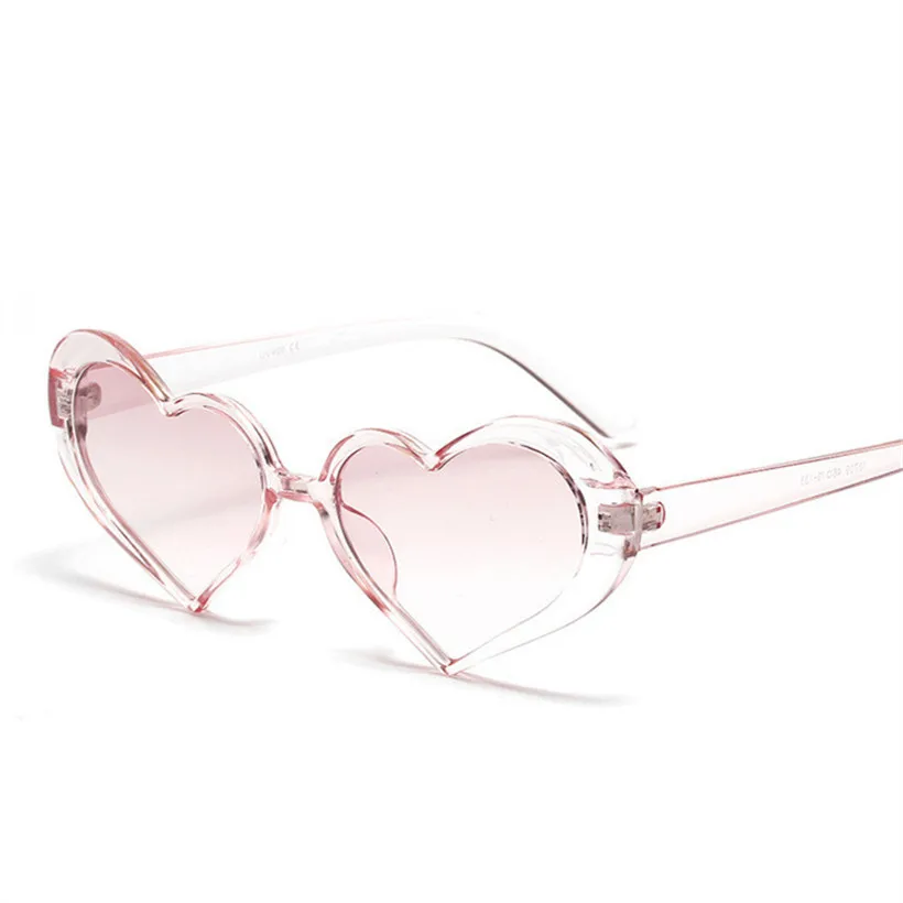 

XojoX Heart Sunglasses Women Fashion Retro Transparent Lens Design Pink Sun Glasses Shades Girls Love Heart Shaped Glasses