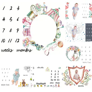 

Newborn Baby Girls Boys Blanket Milestone Photography Photo Props Cloth Cute Cartoon Animal Toddler Memorial Day Photography