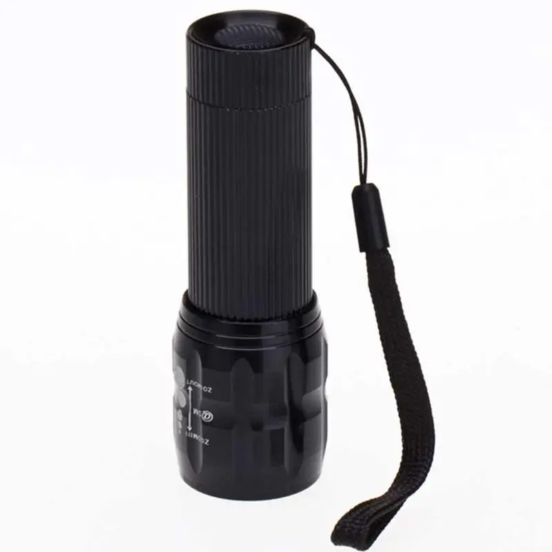 Multifunctional Zoom Flashlight Three Level Telescopic Focus LED Hard