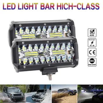 

7" 400W LED Work Light Bar Combo Spot Beam Offroad Fog Roof Driving Lamp 12V