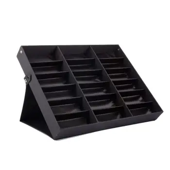 

18 Grid Sunglasses Glasses Display Stand Storage Box Tray Case Stand CaseTray Black Sunglasses Eye Wear Display Retail Shop