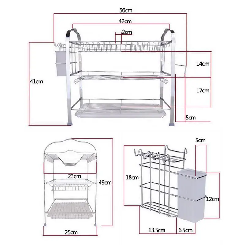 متعددة الوظائف تخزين الرف طبق تجفيف الرف تجفيف رف المطبخ تخزين Drainboard السكاكين كوب رفوف Dishrack رفوف أدوات