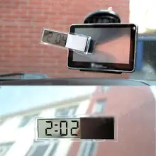 Мини цифровой ЖК-дисплей Авто электронные прозрачные часы расписание с присоской для дома автомобильные аксессуары для интерьера Новинка