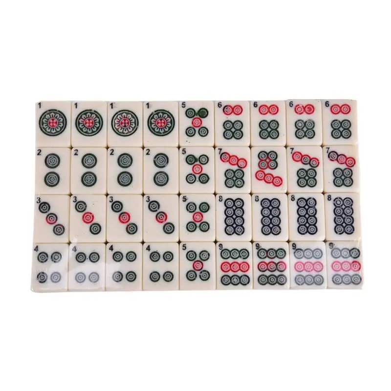 Высокое качество карточные игры 144 плитки Mah Jong набор английский Набор для в