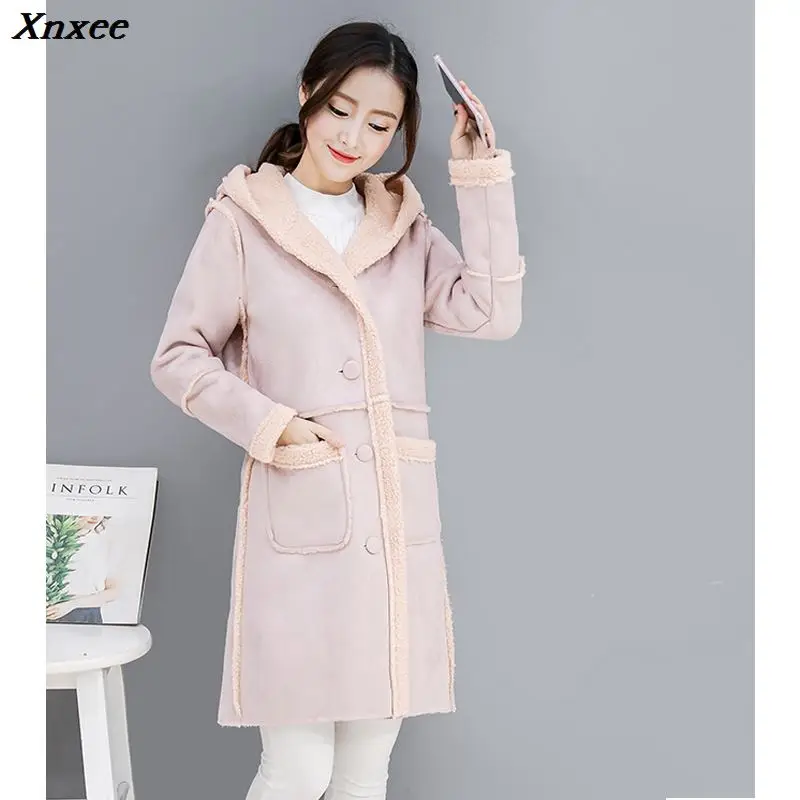 Xnxee пальто из искусственного меха женская зимняя куртка повседневные толстовки с длинным рукавом из овечьей шерсти пальто женское пальто размера плюс 3XL