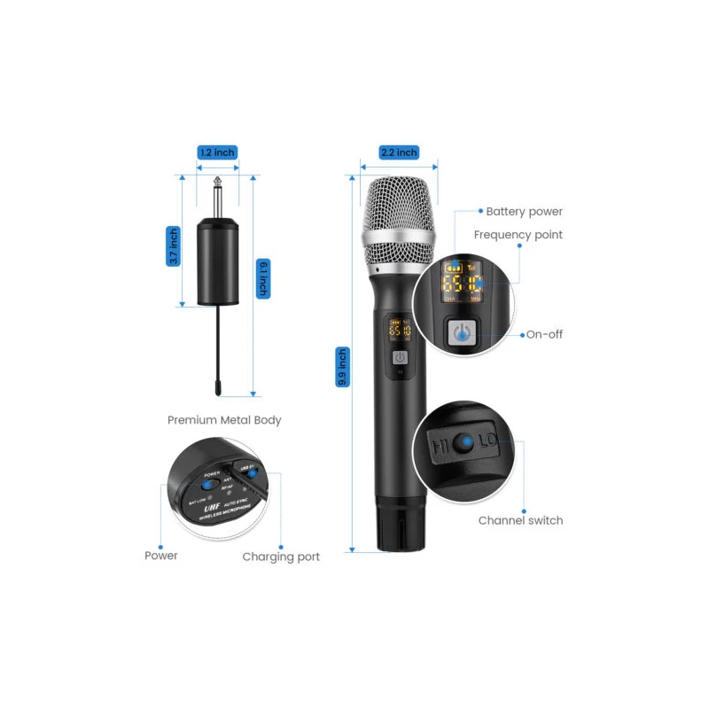 UHF 25 канальный беспроводной ручной микрофон микрофонная система для дома KTV Караоке речевой микрофон приемник 3,5 мм микрофон