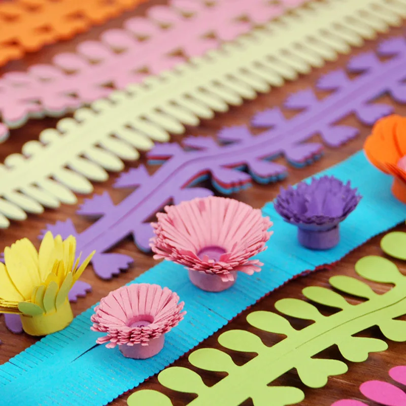 

Handmade Multicolor Three Dimensional Paper Strips DIY Flower Roll Paper Party Decoration Crafts Home Decoration