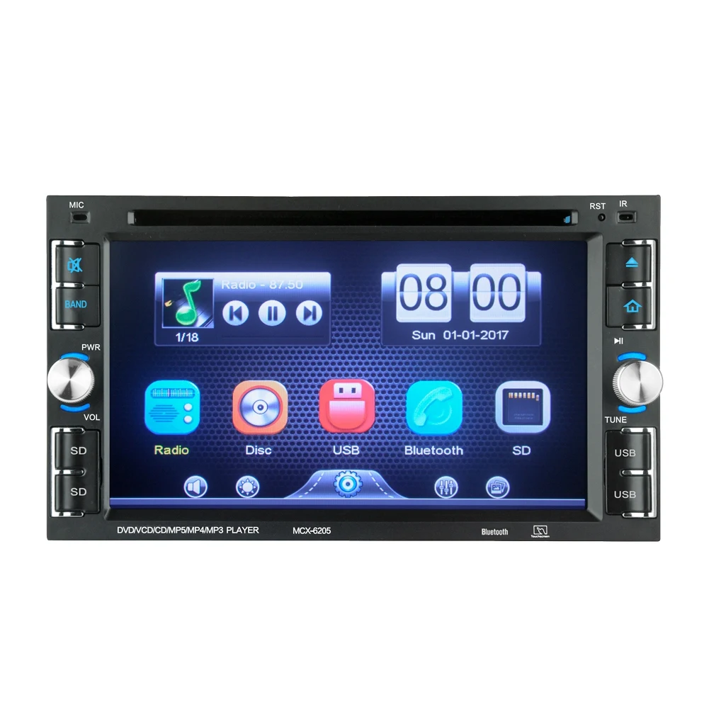 

6.2 Inch 2 Din Car Stereo DVD Player Bluetooth Radio USB/SD /FM