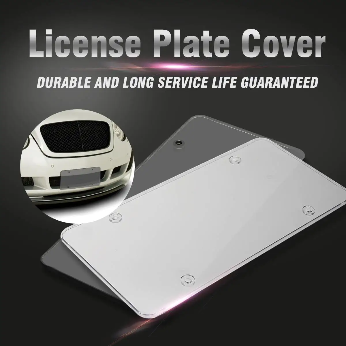 

1Pair 6" x 12" 31x16cm Car License Number Plate Cover Cap Shield Protection American Specification
