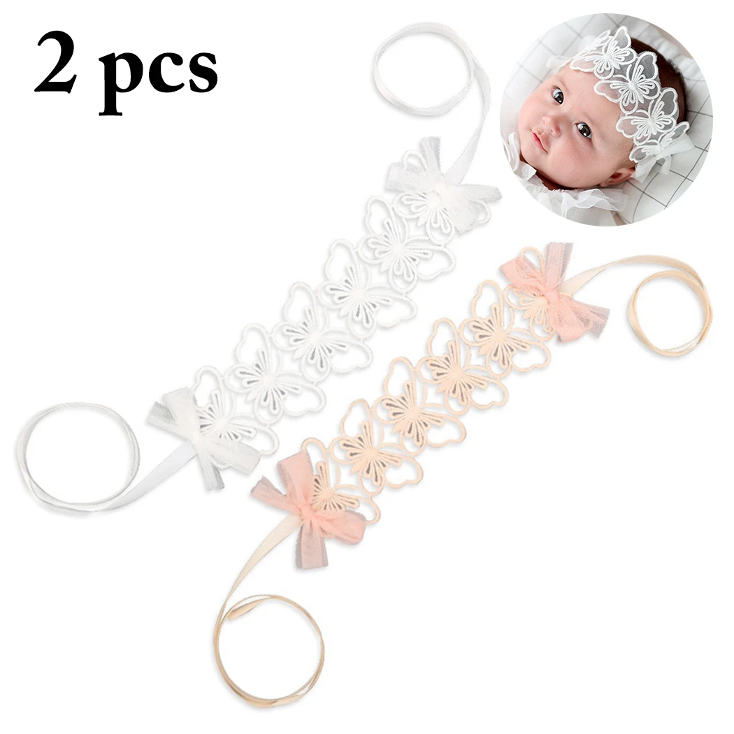 2PCS Baby Headband Decorative Lace Butterfly Hair Band Accessories | Детская одежда и обувь