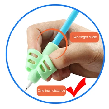 

8Pcs Two-Finger Pencil Holder Silicone boys and girls Learning Writing Correction Tool Device Child Stationery Gift Corrector
